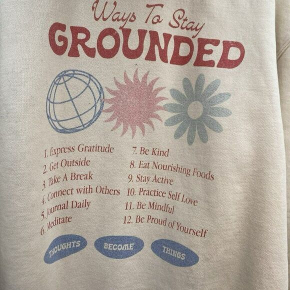 Keep Grounded Hoodie Sweatshirt Large See Description - Picture 4 of 5